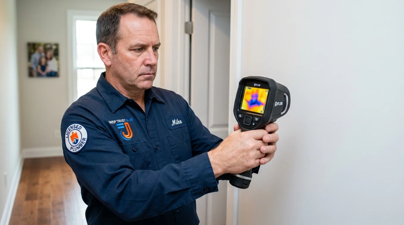 Thermal imaging leak detection by Johns Plumbing LLC in Boardman